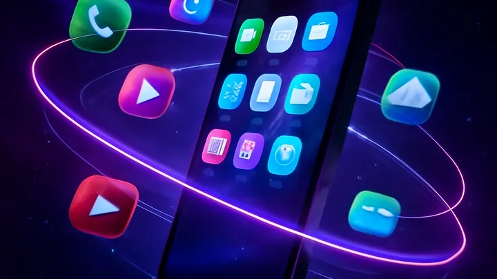 TKPK COM - Sleek smartphone floating in space TKPK COM Sleek smartphone floating in space