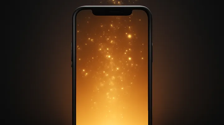 TKPK COM - Modern phone with glowing screen TKPK COM Modern phone with glowing screen